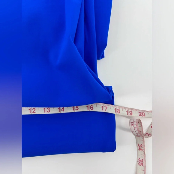 NWT $995 Chiara Boni La Petite Robe One-Sleeve Gown Blue Klein US 8 - Picture 9 of 9